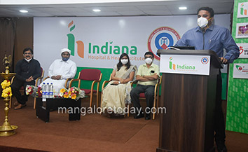DC Rajendra inaugurates free Covid vaccination drive at Indiana Hospital (Mangalore Today)